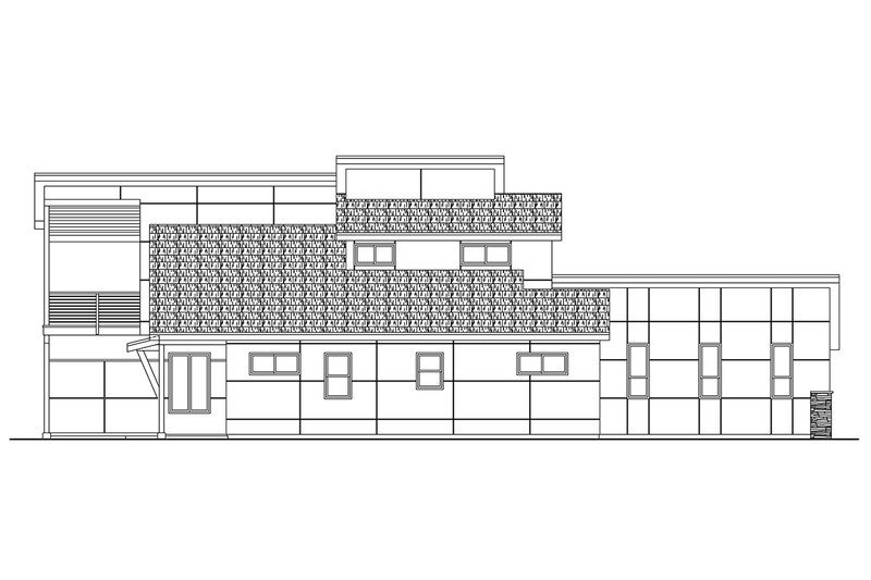 Home Plan - Exterior - Other Elevation for Contemporary House Plan #124-1325 - 4 bed, 4 bath