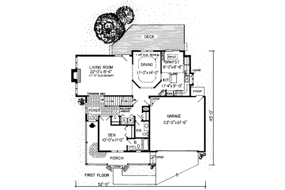 Floor Plan - Main Floor for Log House Plan #312-279 - 3 bed, 3.5 bath