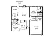 Ranch Style House Plan - 3 Beds 2 Baths 1445 Sq/Ft Plan #15-103 