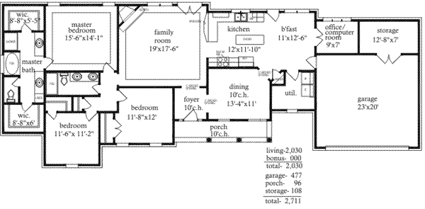 European Floor Plan - Main Floor Plan #69-179