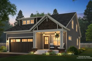 House Blueprint - Bungalow Exterior - Front Elevation Plan #51-1499