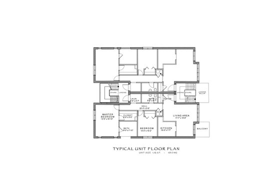Floor Plan - Lower Floor for Contemporary House Plan #535-6 - 12 bed, 6 bath