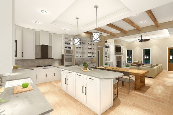 Interior - Kitchen 1 for Farmhouse House Plan #406-9653 - 3 bed, 2 bath