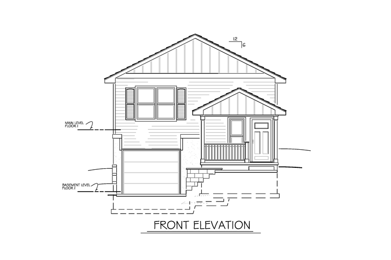House Plan Design - Exterior - Front Elevation 3 for Traditional House Plan #1122-6 - 3 bed, 1 bath