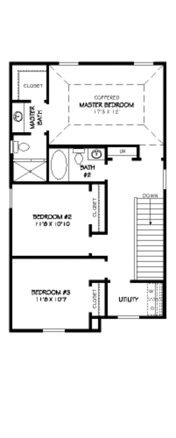 Country Floor Plan - Upper Floor Plan #424-206