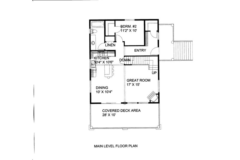 Architectural House Design - Floor Plan - Main Floor for Craftsman House Plan #117-928 - 3 bed, 3 bath