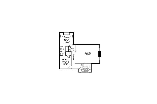 Country Floor Plan - Upper Floor Plan #124-285