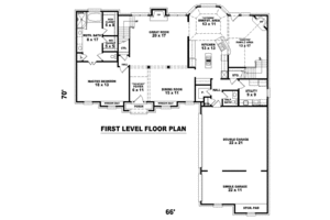 Floor Plan - Main Floor for Colonial House Plan #81-1533 - 4 bed, 3.5 bath
