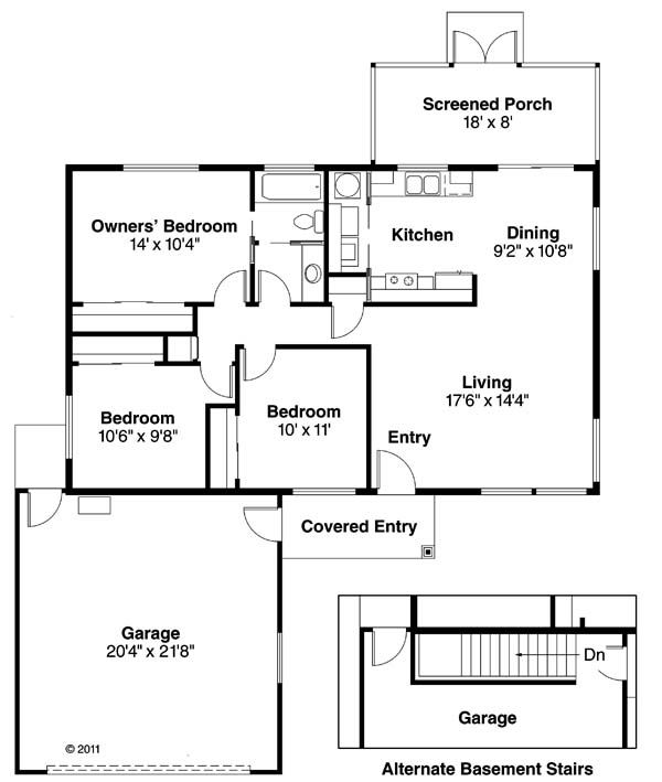 House Blueprint - Mediterranean Floor Plan - Main Floor Plan #124-434