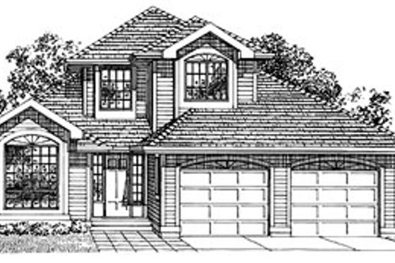 Exterior - Front Elevation for Traditional House Plan #47-257 - 3 bed, 2.5 bath