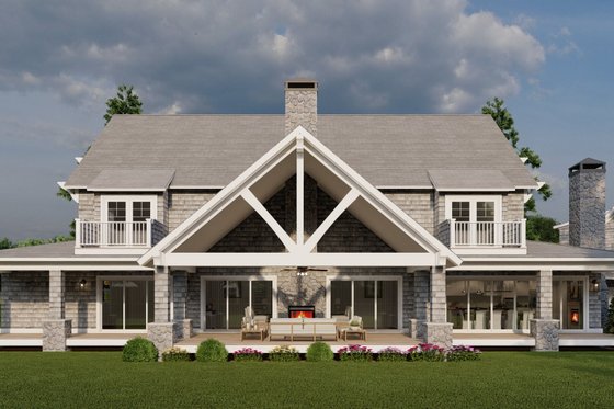 Exterior - Rear Elevation for Craftsman House Plan #923-396 - 6 bed, 5 bath