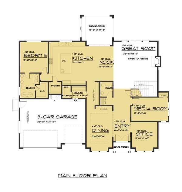 House Plan Design - Craftsman Floor Plan - Main Floor Plan #1066-48