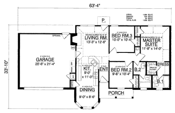 Home Plan - Traditional Floor Plan - Main Floor Plan #40-345
