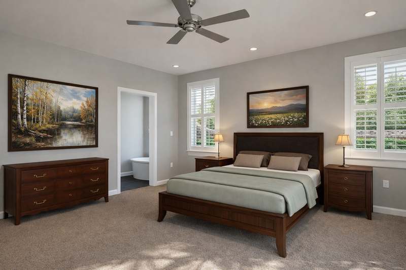 Architectural House Design - Interior - Master Bedroom for Traditional House Plan #1060-444 - 4 bed, 3.5 bath
