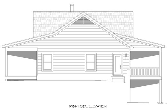 Exterior - Other Elevation 1 for Traditional House Plan #932-567 - 2 bed, 2 bath