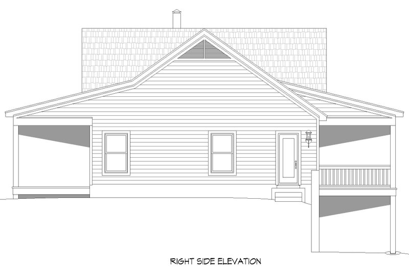 House Plan Design - Exterior - Other Elevation 1 for Traditional House Plan #932-567 - 2 bed, 2 bath