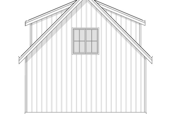 Exterior - Rear Elevation 1 for Farmhouse House Plan #1114-48 - 1 bed, 1 bath