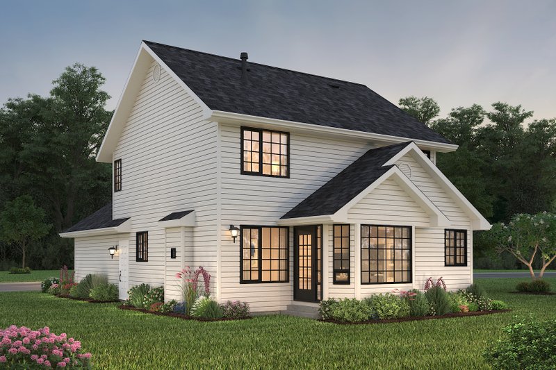 Home Plan - Exterior - Rear Elevation 1 for Traditional House Plan #18-282 - 3 bed, 2.5 bath