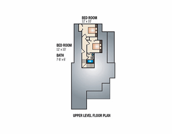 Traditional Floor Plan - Upper Floor Plan #45-336