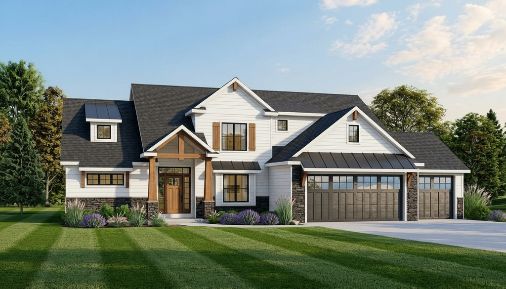 Exterior - Front Elevation 2 for Farmhouse House Plan #1064-188 - 4 bed, 3.5 bath