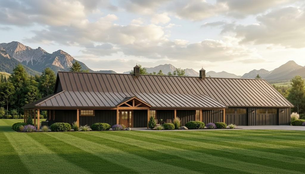 Exterior - Front Elevation 2 for Barndominium House Plan #1064-218 - 3 bed, 3.5 bath