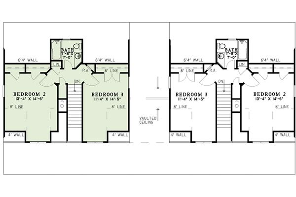 House Blueprint - Country Floor Plan - Upper Floor Plan #17-2564