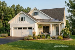 House Blueprint - Farmhouse Exterior - Front Elevation Plan #51-1478