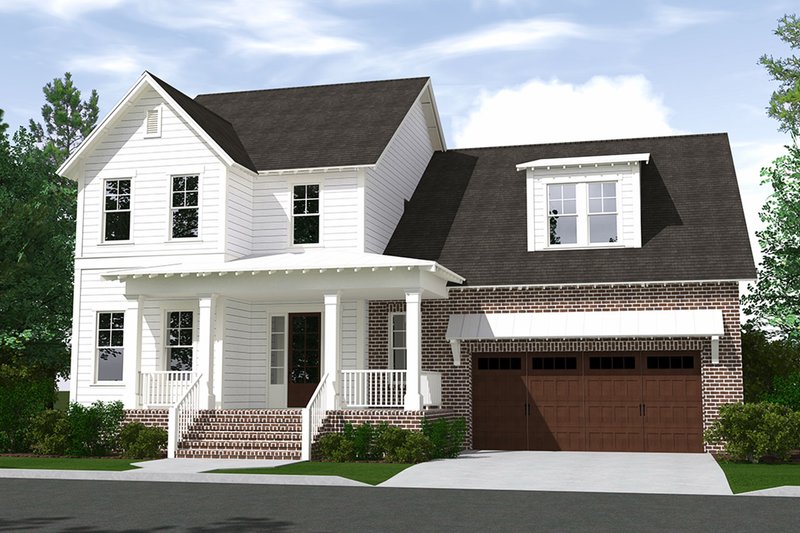 Architectural House Design - Farmhouse Exterior - Front Elevation Plan #1071-6