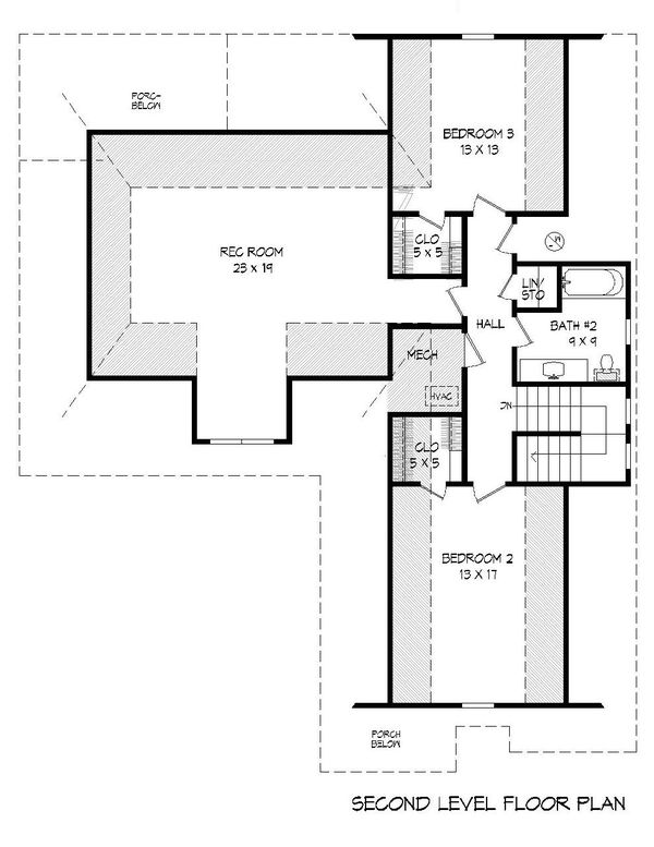 Dream House Plan - Country Floor Plan - Upper Floor Plan #932-263