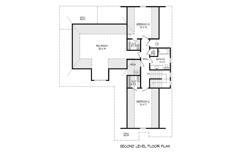 Architectural House Design - Floor Plan - Upper Floor for Country House Plan #932-263 - 3 bed, 2.5 bath