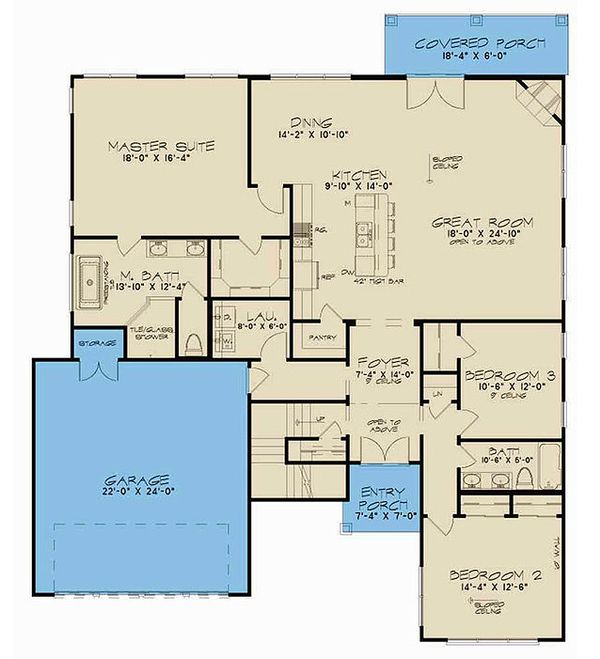 Contemporary Floor Plan - Main Floor Plan #923-55