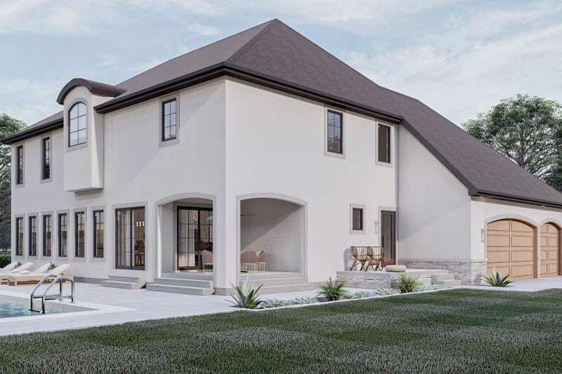 House Blueprint - Exterior - Other Elevation 1 for Mediterranean House Plan #455-174 - 4 bed, 3.5 bath