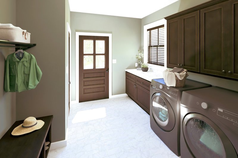 Architectural House Design - Interior - Laundry for Farmhouse House Plan #44-286 - 3 bed, 2 bath
