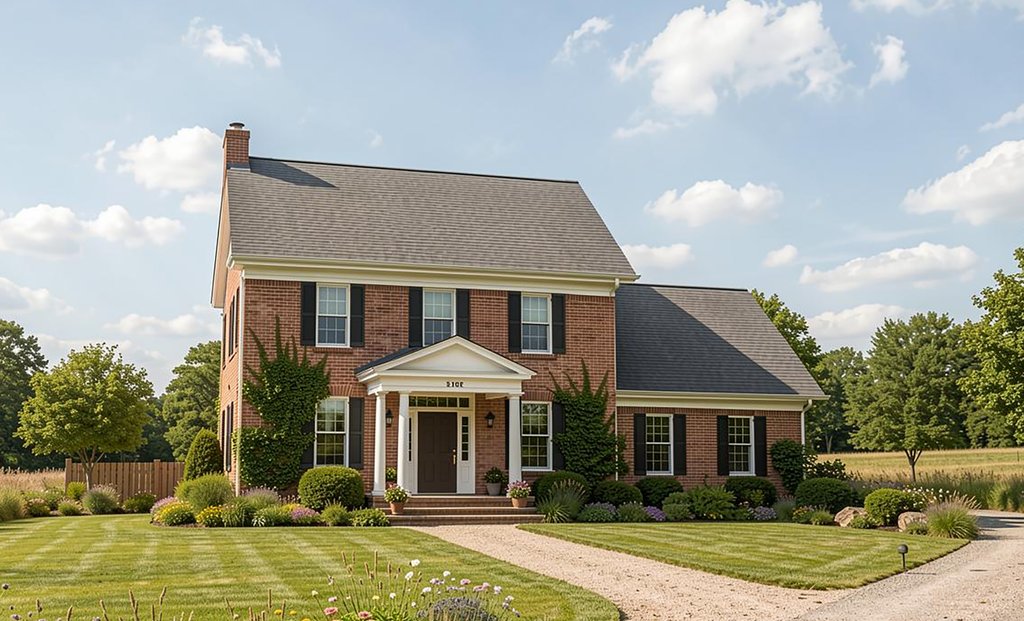 Exterior - Front Elevation 2 for Colonial House Plan #137-171 - 4 bed, 2.5 bath