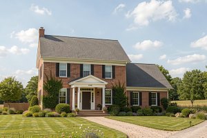 Home Plan - Exterior - Front Elevation for Colonial House Plan #137-171 - 4 bed, 2.5 bath