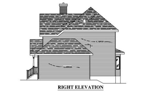Exterior - Other Elevation 1 for Country House Plan #138-314 - 3 bed, 2.5 bath