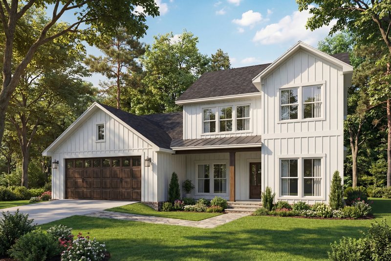 Architectural House Design - Exterior - Front Elevation 3 for Farmhouse House Plan #430-417 - 5 bed, 2.5 bath