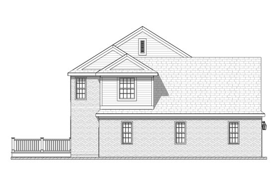 Exterior - Other Elevation 1 for Colonial House Plan #901-115 - 4 bed, 3.5 bath