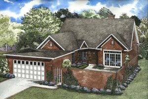 Traditional Exterior - Front Elevation Plan #17-211