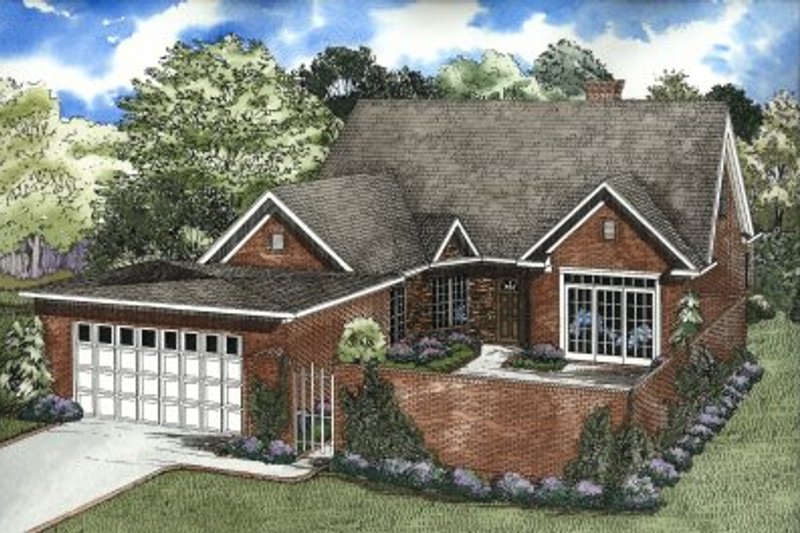House Plan Design - Traditional Exterior - Front Elevation Plan #17-211