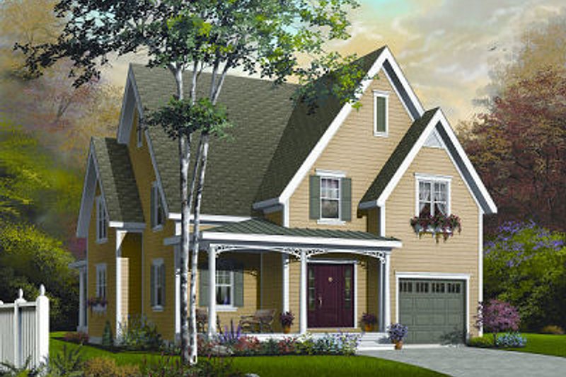 Dream House Plan - Farmhouse Exterior - Front Elevation Plan #23-720
