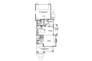 Floor Plan - Main Floor for Prairie House Plan #434-15 - 3 bed, 2.5 bath