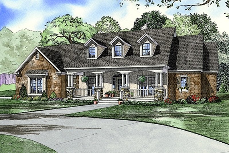 Dream House Plan - Country style home, elevation