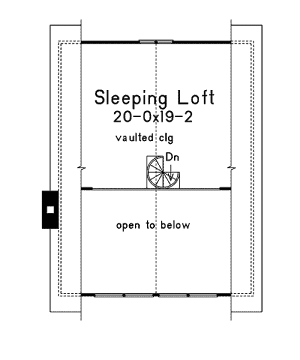 Architectural House Design - Cottage Floor Plan - Upper Floor Plan #57-482