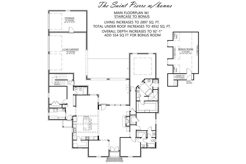 House Blueprint - Floor Plan - Other Floor for Southern House Plan #1074-101 - 4 bed, 3 bath