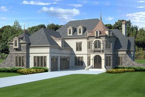 European Exterior - Front Elevation Plan #119-359