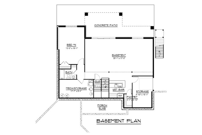 Home Plan - Floor Plan - Other Floor for Craftsman House Plan #1064-17 - 3 bed, 3.5 bath