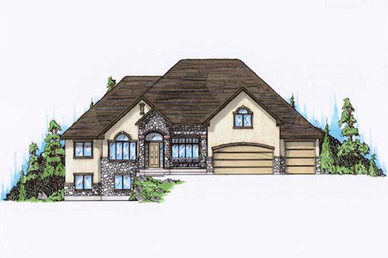 Dream House Plan - European Exterior - Front Elevation Plan #5-376