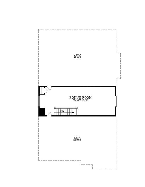 Craftsman Floor Plan - Upper Floor Plan #53-504