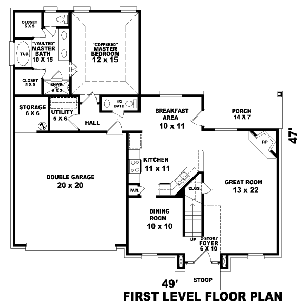 European Floor Plan - Main Floor Plan #81-13868